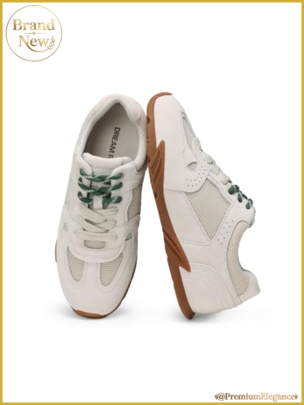 Women's Retro Suede Mesh Lace Up Sneakers Walking Shoes